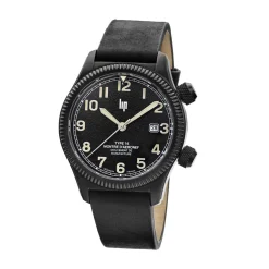 Montre LIP MANUFACTURE type 14 homme automatique, bracelet cuir noir