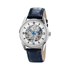 Montre Lip mixte acier cuir bleu
