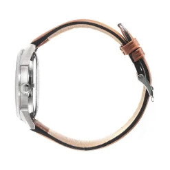 Montre Lip mixte acier cuir marron