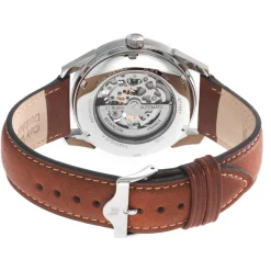 Montre Lip mixte squelette automatique acier cuir