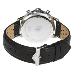 Montre LIP Rallye Chrono homme acier bracelet cuir noir