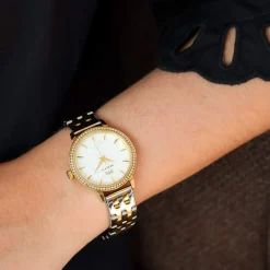 Montre MATY femme bracelet acier inoxydable bicolore