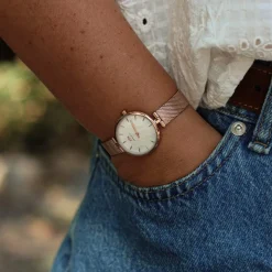 Montre MATY femme bracelet acier inoxydable rose