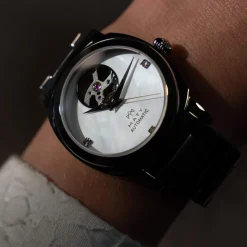 Montre MATY GM automatique cadran blanc bracelet acier