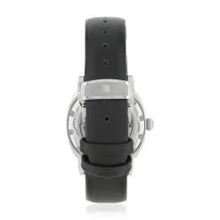 Montre MATY GM automatique cadran noir bracelet cuir noir