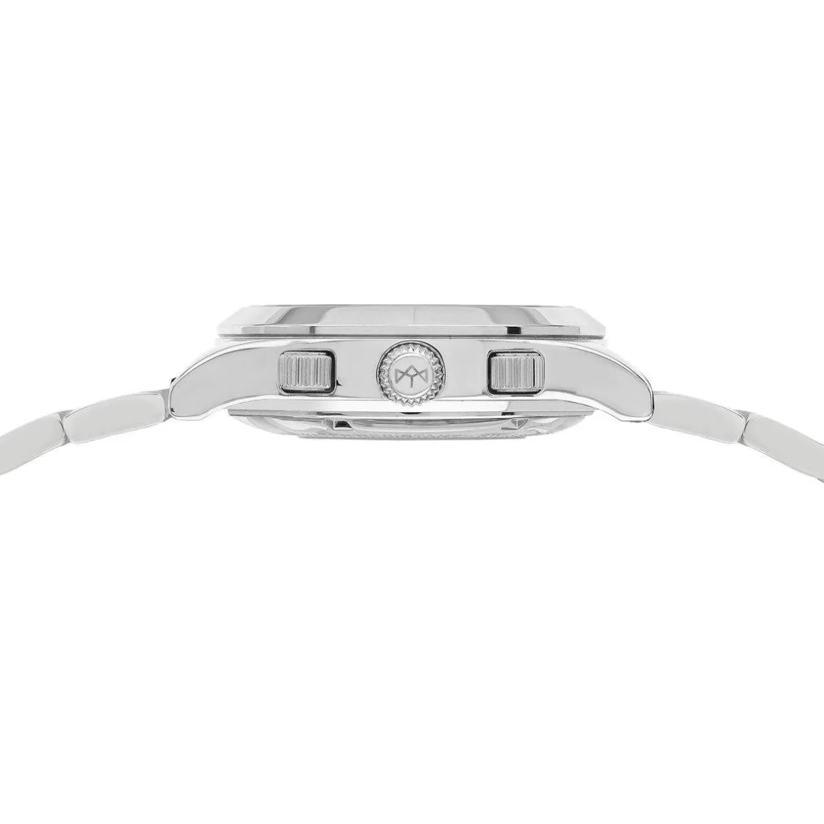 Montre MATY GM automatique chronographe cadran gris bracelet acier