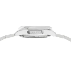 Montre MATY GM automatique chronographe cadran gris bracelet acier