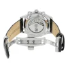 Montre MATY GM automatique chronographe cadran noir bracelet cuir noir