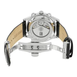 Montre MATY GM automatique chronographe cadran noir bracelet cuir noir