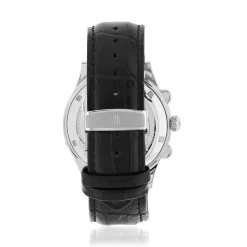 Montre MATY GM automatique chronographe cadran noir bracelet cuir noir