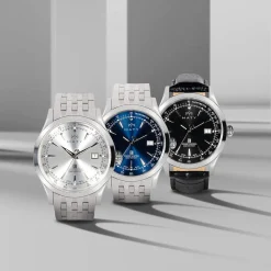 Montre MATY GM cadran bleu foncé bracelet acier