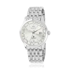 Montre MATY GM cadran gris bracelet acier