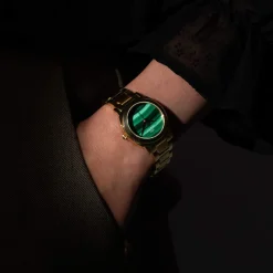 Montre MATY GM cadran Malachite bracelet acier