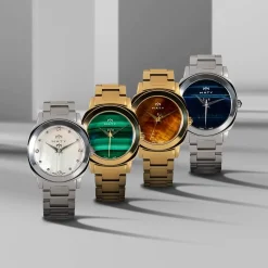 Montre MATY GM cadran Malachite bracelet acier