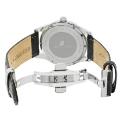 Montre MATY GM cadran noir bracelet cuir noir