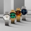 Montre MATY GM cadran Pierre Oeil de tigre bracelet acier doré