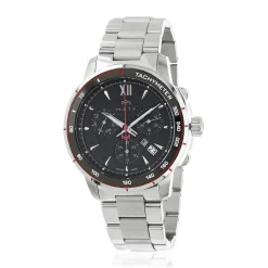 Montre MATY GM chronographe cadran noir bracelet acier
