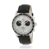 Montre MATY GM chronographe cadran blanc bracelet cuir noir