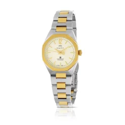 Montre MATY GM femme bracelet acier inoxydable bicolore jaune