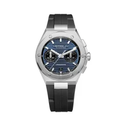 Montre MICHEL HERBELIN cap camarat chrono. homme automatique, bracelet caoutchouc noir