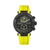 Montre MICHEL HERBELIN newport chrono auto carbone homme automatique, bracelet caoutchouc jaune