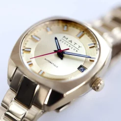 Montre mixte automatique acier doré bracelet acier doré