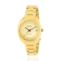 Montre mixte automatique acier doré bracelet acier doré