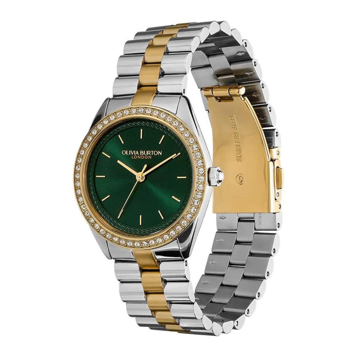 Montre OLIVIA BURTON femme bracelet acier inoxydable doré jaune