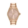Montre OLIVIA BURTON hexa femme analogique, bracelet acier doré rose