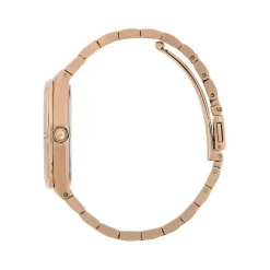 Montre OLIVIA BURTON hexa femme analogique, bracelet acier doré rose
