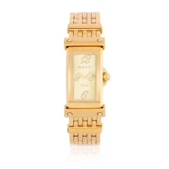 Montre Opéra femme acier doré