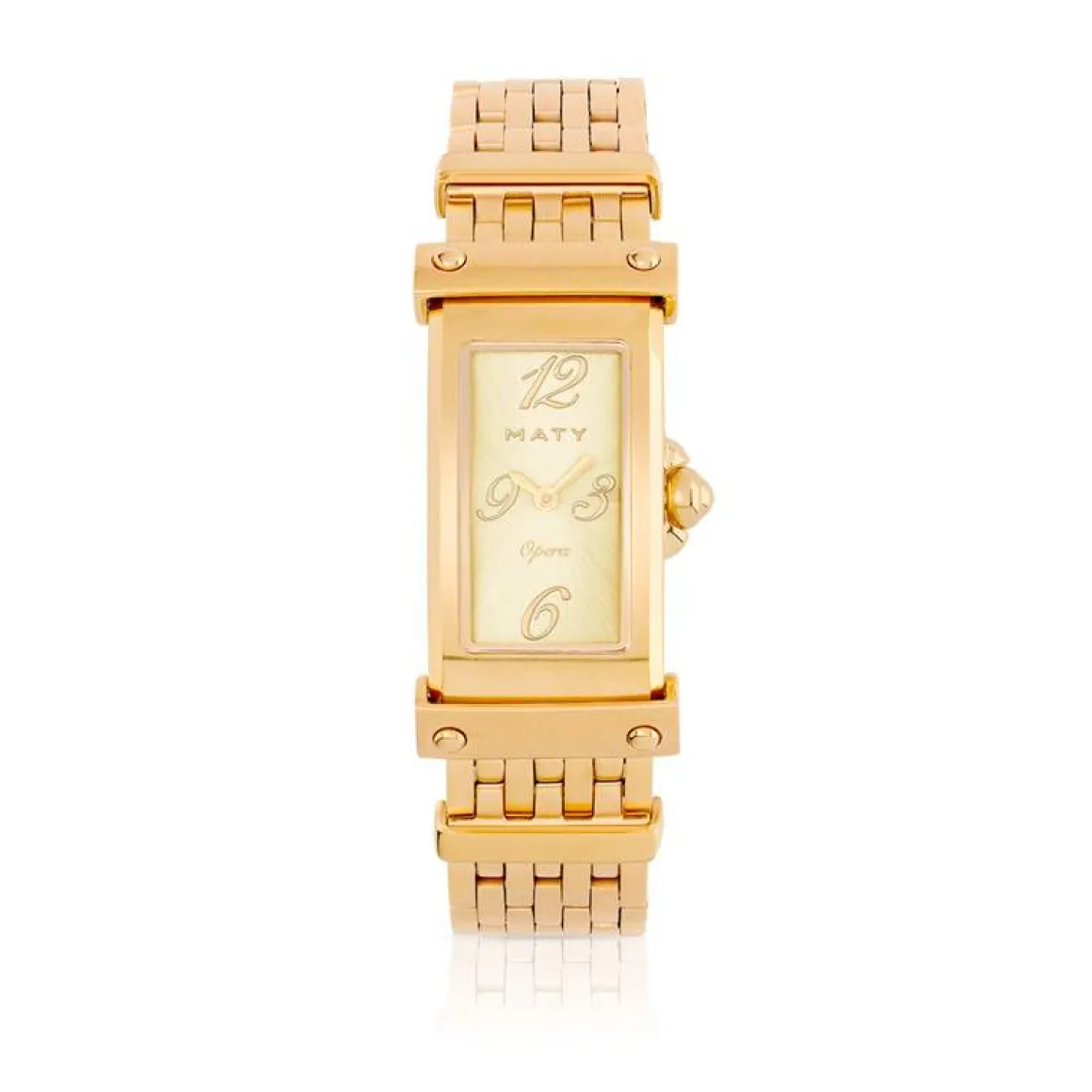 Montre Opéra femme acier doré