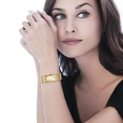 Montre Opéra femme acier doré
