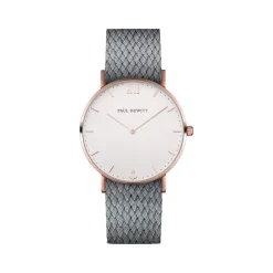Montre Paul Hewitt mixte acier doré rose perlon
