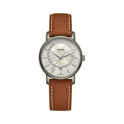 montre Rado femme ceramique cuir camel