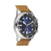 Montre Spinnaker homme acier cuir marron