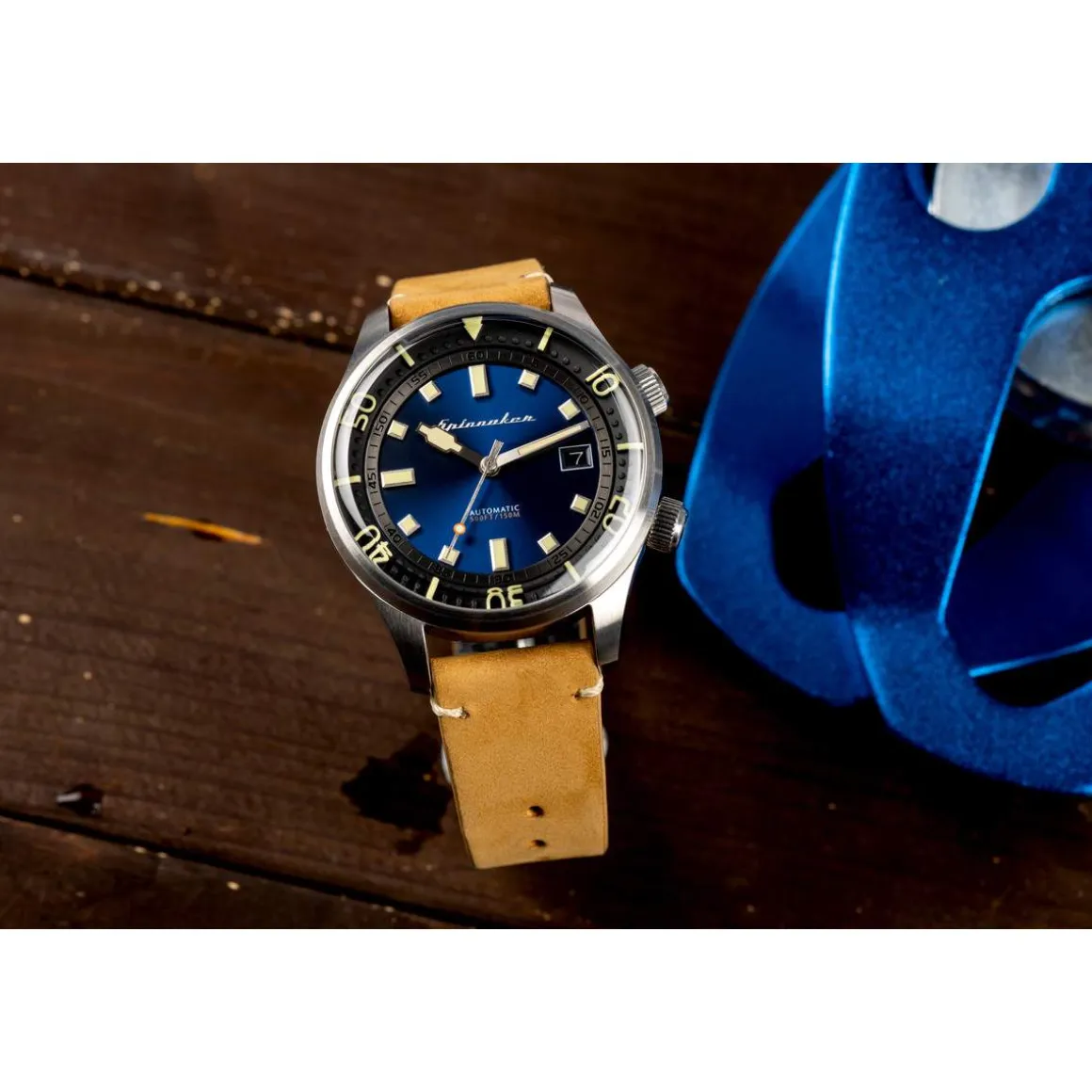 Montre Spinnaker homme acier cuir marron