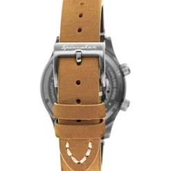 Montre Spinnaker homme acier cuir marron