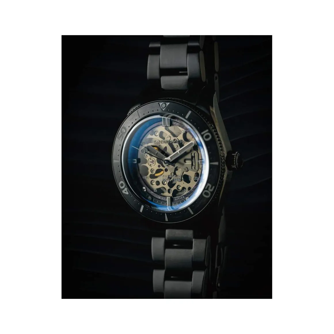 Montre SPINNAKER Midcroft homme automatique bracelet acier noir