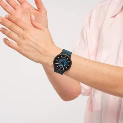 Montre SWATCH Big bold bioceramic Night trip homme bracelet silicone noir