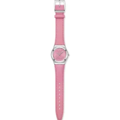 Montre SWATCH blossom time cadran rose femme bracelet cuir animal rose
