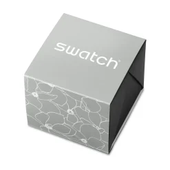 Montre SWATCH blossom time femme cadran gris bracelet acier inoxydable