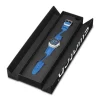 Montre SWATCH blossom time femme cadra bleu bracelet cuir animal bleu