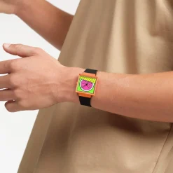 Montre SWATCH break free homme bracelet matériau biosourcé noir