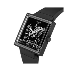 Montre SWATCH break free homme bracelet matériau biosourcé noir