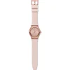 Montre SWATCH Essentials femme automatique, cadran rose, bracelet silicone rose