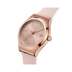 Montre SWATCH Essentials femme automatique, cadran rose, bracelet silicone rose