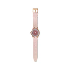 Montre SWATCH Essentials femme automatique, cadran rose, bracelet silicone rose