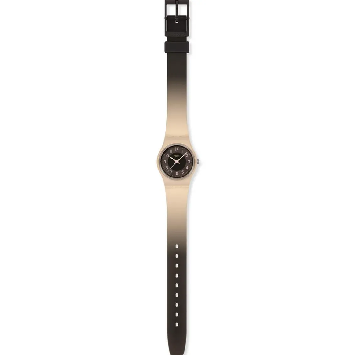Montre SWATCH essentials femme cadran marron bracelet silicone brun