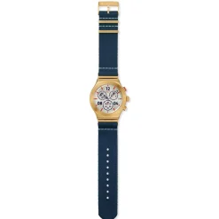 Montre SWATCH essentials homme cadran gris bracelet textile bleu